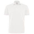 White - Front - B&C Mens Heavymill Short Sleeve Cotton Polo Shirt