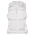 White - Front - B&C Womens-Ladies Zen+ Hooded Waterproof Bodywarmer-Gilet