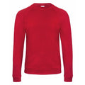 Chic Red - Front - B&C Denim Mens Starlight Raglan Slub Sweatshirt