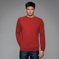Chic Red - Back - B&C Denim Mens Starlight Raglan Slub Sweatshirt