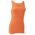 Orange - Back - Bella + Canvas Womens-Ladies Rib Tank Vest Top
