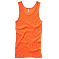 Orange - Side - Bella + Canvas Womens-Ladies Rib Tank Vest Top