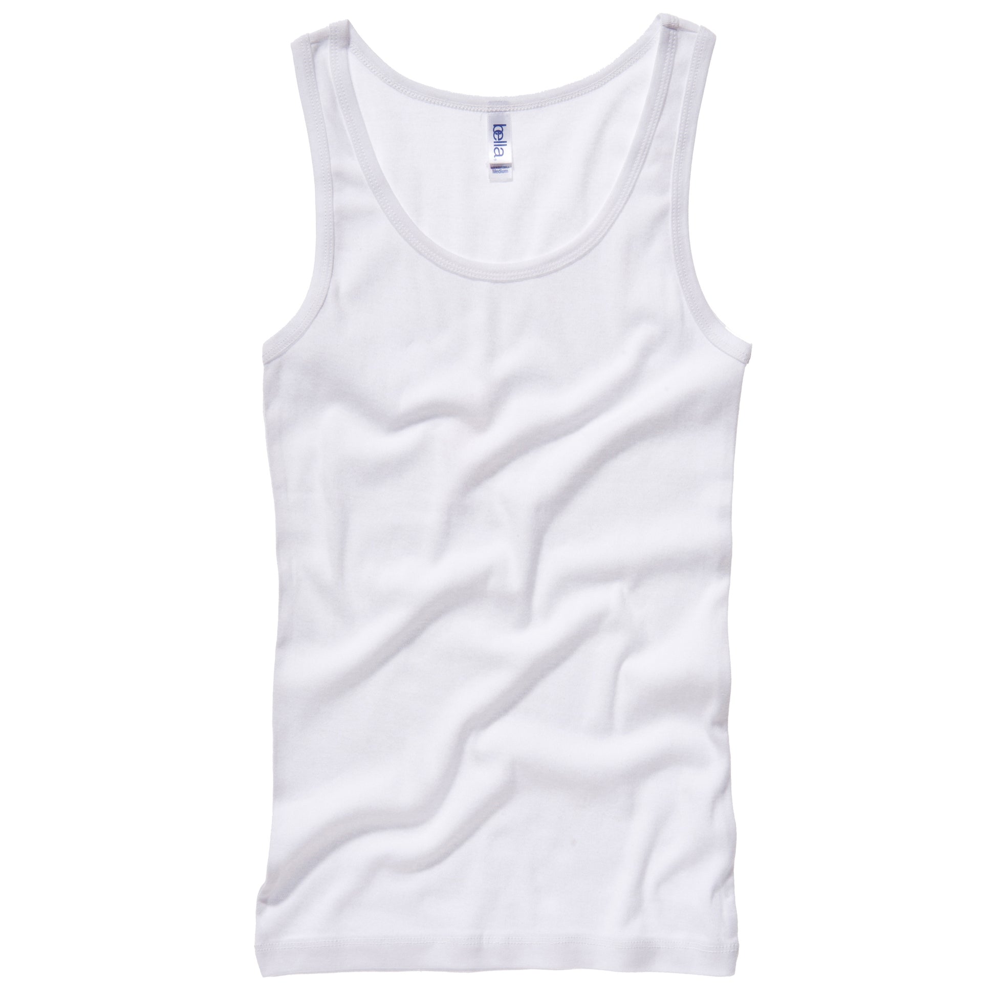 Pale Blue - Back - Bella + Canvas Womens-Ladies Sheer Rib Tank Vest Top