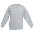 Heather Grey - Front - Fruit Of The Loom Kids Unisex Classic 80-20 Set-In Sweatshirt