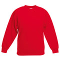Red - Front - Fruit Of The Loom Kids Unisex Classic 80-20 Set-In Sweatshirt
