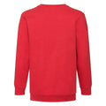 Red - Back - Fruit Of The Loom Kids Unisex Classic 80-20 Set-In Sweatshirt