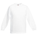 White - Front - Fruit Of The Loom Kids Unisex Classic 80-20 Set-In Sweatshirt