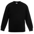 Black - Front - Fruit Of The Loom Kids Unisex Classic 80-20 Set-In Sweatshirt