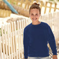 Navy - Back - Fruit Of The Loom Kids Unisex Classic 80-20 Set-In Sweatshirt