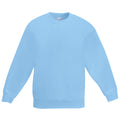 Sky Blue - Front - Fruit Of The Loom Kids Unisex Classic 80-20 Set-In Sweatshirt
