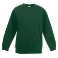 Bottle Green - Front - Fruit Of The Loom Kids Unisex Classic 80-20 Set-In Sweatshirt