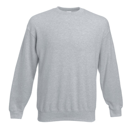 Heather Grey - Front - Fruit Of The Loom Unisex Premium 70-30 Set-In Sweatshirt