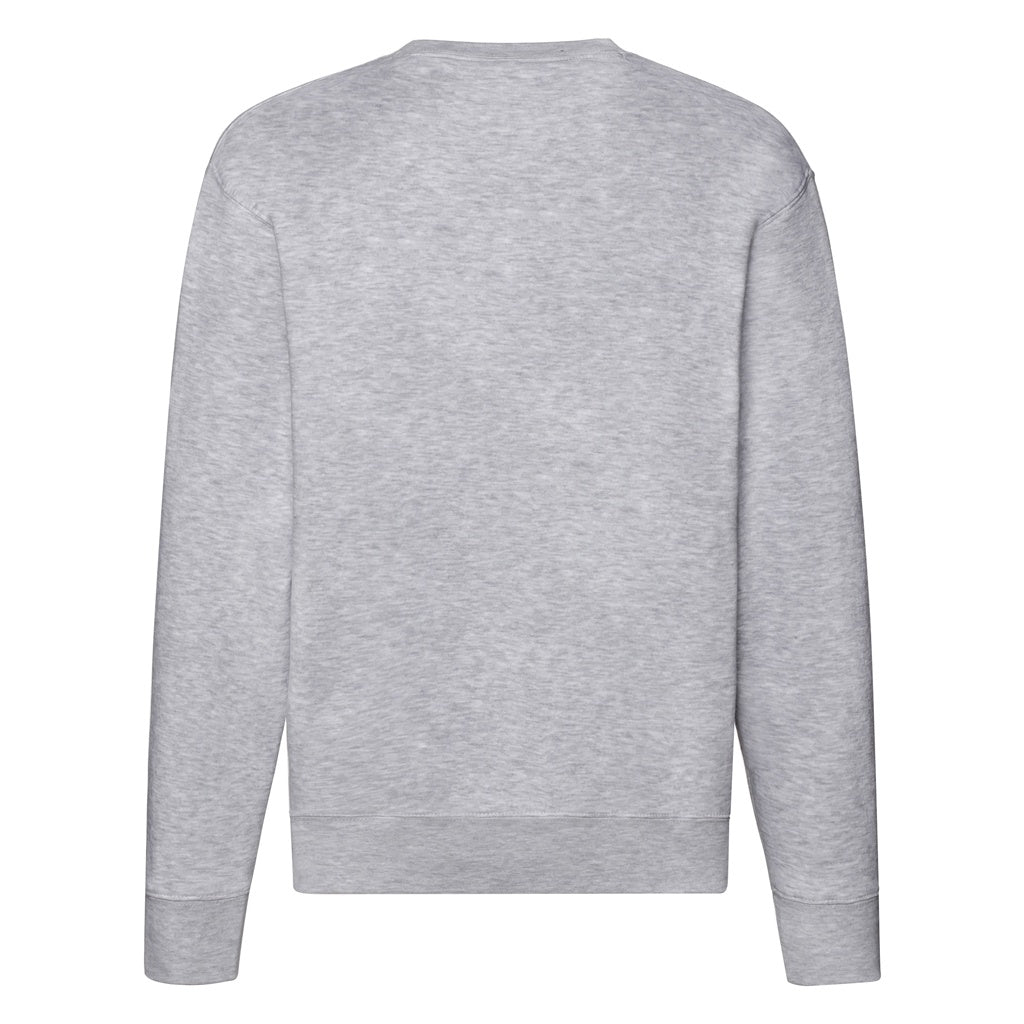 Heather Grey - Back - Fruit Of The Loom Unisex Premium 70-30 Set-In Sweatshirt
