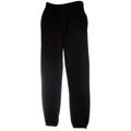 Black - Back - Fruit Of The Loom Mens Premium 70-30 Elasticated Jog Pants - Jogging Bottoms