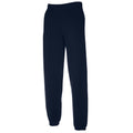 Deep Navy - Back - Fruit Of The Loom Mens Premium 70-30 Elasticated Jog Pants - Jogging Bottoms