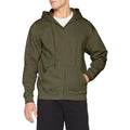 Classic Olive - Back - Fruit Of The Loom Mens Premium 70-30 Hooded Zip-Up Sweatshirt - Hoodie