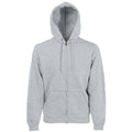 Heather Grey - Front - Fruit Of The Loom Mens Premium 70-30 Hooded Zip-Up Sweatshirt - Hoodie