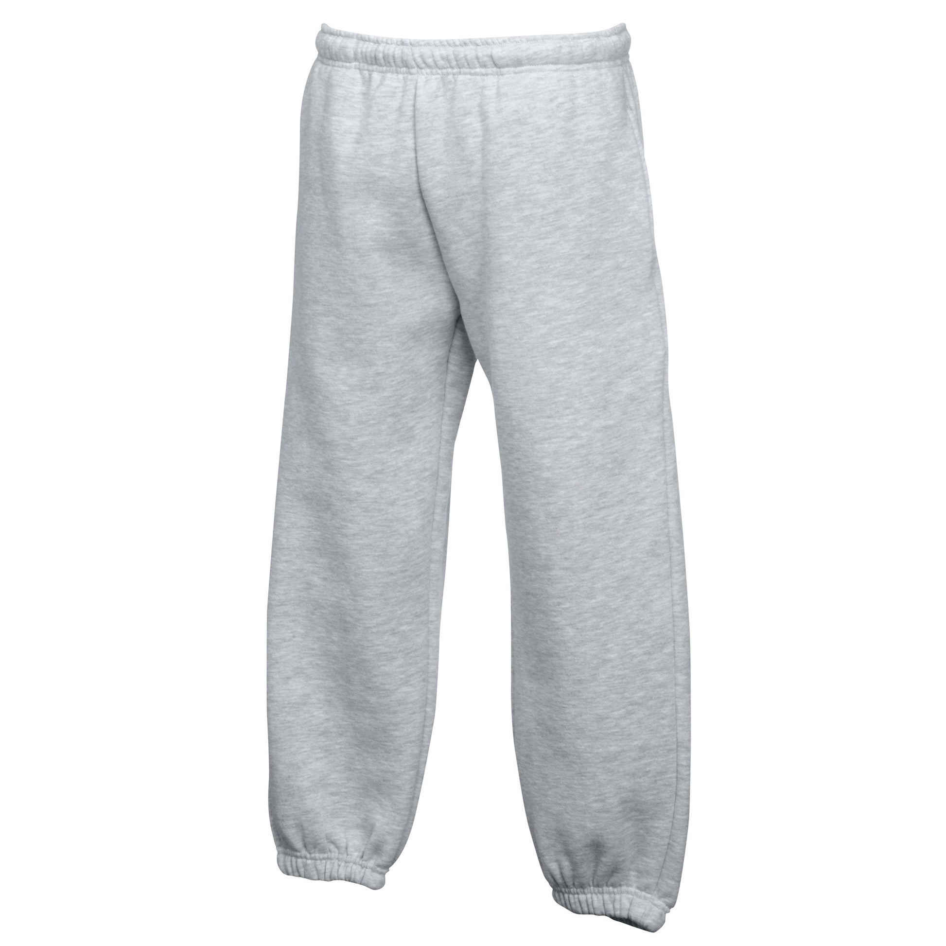 Heather Grey - Side - Fruit Of The Loom Kids Unisex Premium 70-30 Jog Pants - Jogging Bottoms