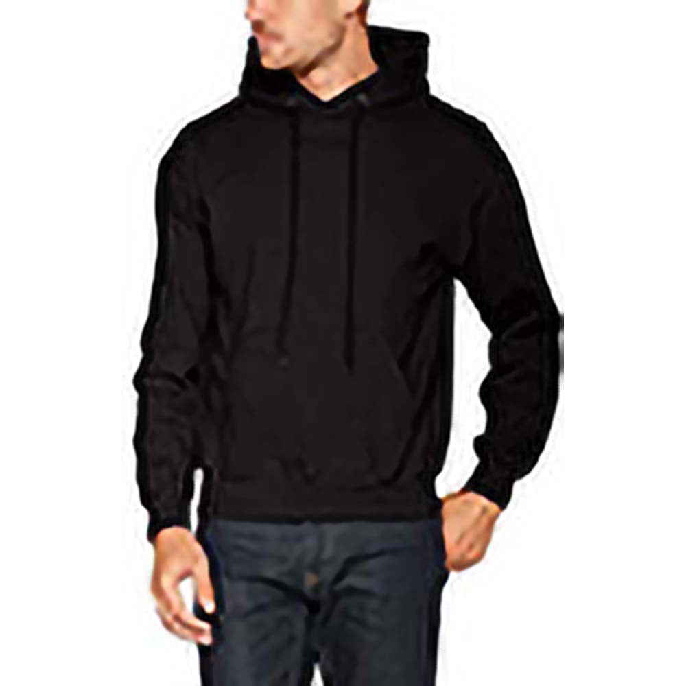 Black - Back - Fruit Of The Loom Mens Premium 70-30 Hooded Sweatshirt - Hoodie