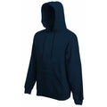 Deep Navy - Front - Fruit Of The Loom Mens Premium 70-30 Hooded Sweatshirt - Hoodie