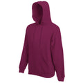 Burgundy - Front - Fruit Of The Loom Mens Premium 70-30 Hooded Sweatshirt - Hoodie