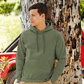 Classic Olive - Back - Fruit Of The Loom Mens Premium 70-30 Hooded Sweatshirt - Hoodie