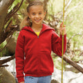 Red - Back - Fruit Of The Loom Kids Unisex Premium 70-30 Hooded Sweatshirt - Hoodie