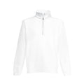White - Front - Fruit Of The Loom Mens Premium 70-30 Zip Neck Sweatshirt