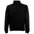 Black - Front - Fruit Of The Loom Mens Premium 70-30 Zip Neck Sweatshirt