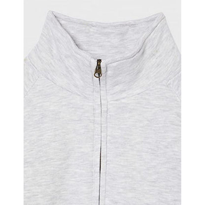 Heather Grey - Side - Fruit Of The Loom Mens Premium 70-30 Zip Neck Sweatshirt