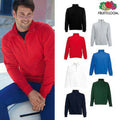 Red - Side - Fruit Of The Loom Mens Premium 70-30 Zip Neck Sweatshirt