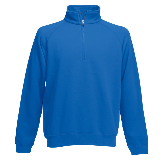 Royal Blue - Front - Fruit Of The Loom Mens Premium 70-30 Zip Neck Sweatshirt