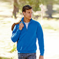 Royal Blue - Back - Fruit Of The Loom Mens Premium 70-30 Zip Neck Sweatshirt