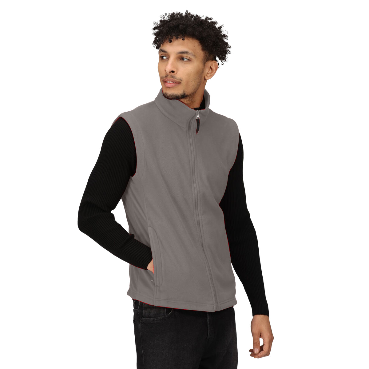 Seal Grey - Side - Regatta Mens 210 Microfleece Bodywarmer - Gilet