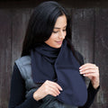 Navy - Back - Result Active Anti-Pilling Fleece Winter Scarf With Zip Pocket