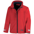 Red - Front - Result Childrens Unisex Waterproof Classic Softshell 3 Layer Jacket
