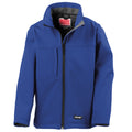 Royal - Front - Result Childrens Unisex Waterproof Classic Softshell 3 Layer Jacket
