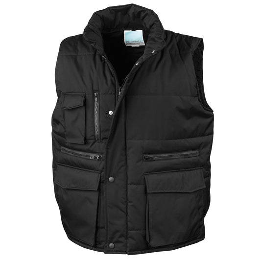 Black - Front - Result Mens Lance Bodywarmer - Gilet (Windproof & Showerproof)