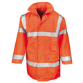 Fluorescent Orange - Front - Result Mens Safeguard High-Visibility Safety Jacket (EN471 Class 3)
