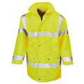 Fluorescent Yellow - Front - Result Mens Safeguard High-Visibility Safety Jacket (EN471 Class 3)