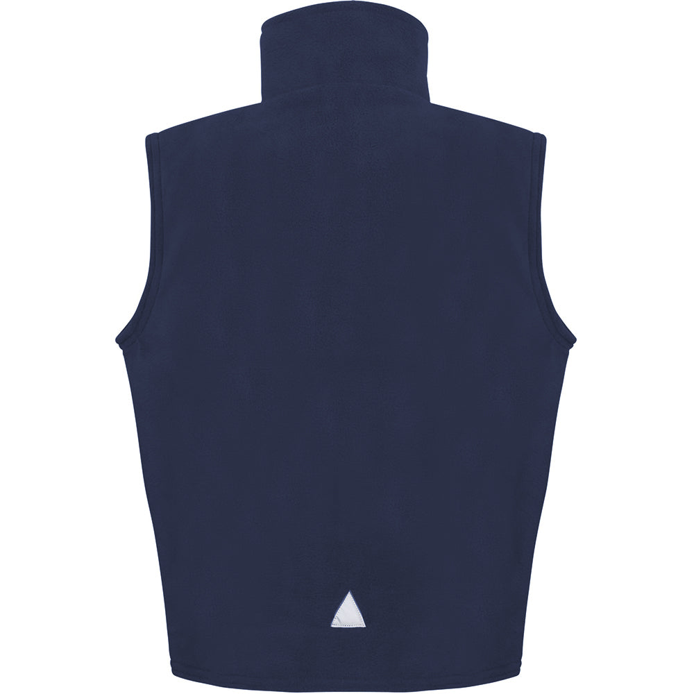 Navy - Back - Result Childrens Unisex Anti-Pill Polar-Therm® Fleece Bodywarmer - Gilet
