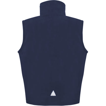 Navy - Back - Result Childrens Unisex Anti-Pill Polar-Therm® Fleece Bodywarmer - Gilet
