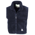 Navy - Front - Result Childrens Unisex Anti-Pill Polar-Therm® Fleece Bodywarmer - Gilet