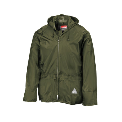 Olive - Back - Result Mens Heavyweight Waterproof Rain Suit (Jacket & Trouser Suit)
