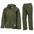 Olive - Lifestyle - Result Mens Heavyweight Waterproof Rain Suit (Jacket & Trouser Suit)