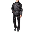 Black - Front - Result Mens Heavyweight Waterproof Rain Suit (Jacket & Trouser Suit)
