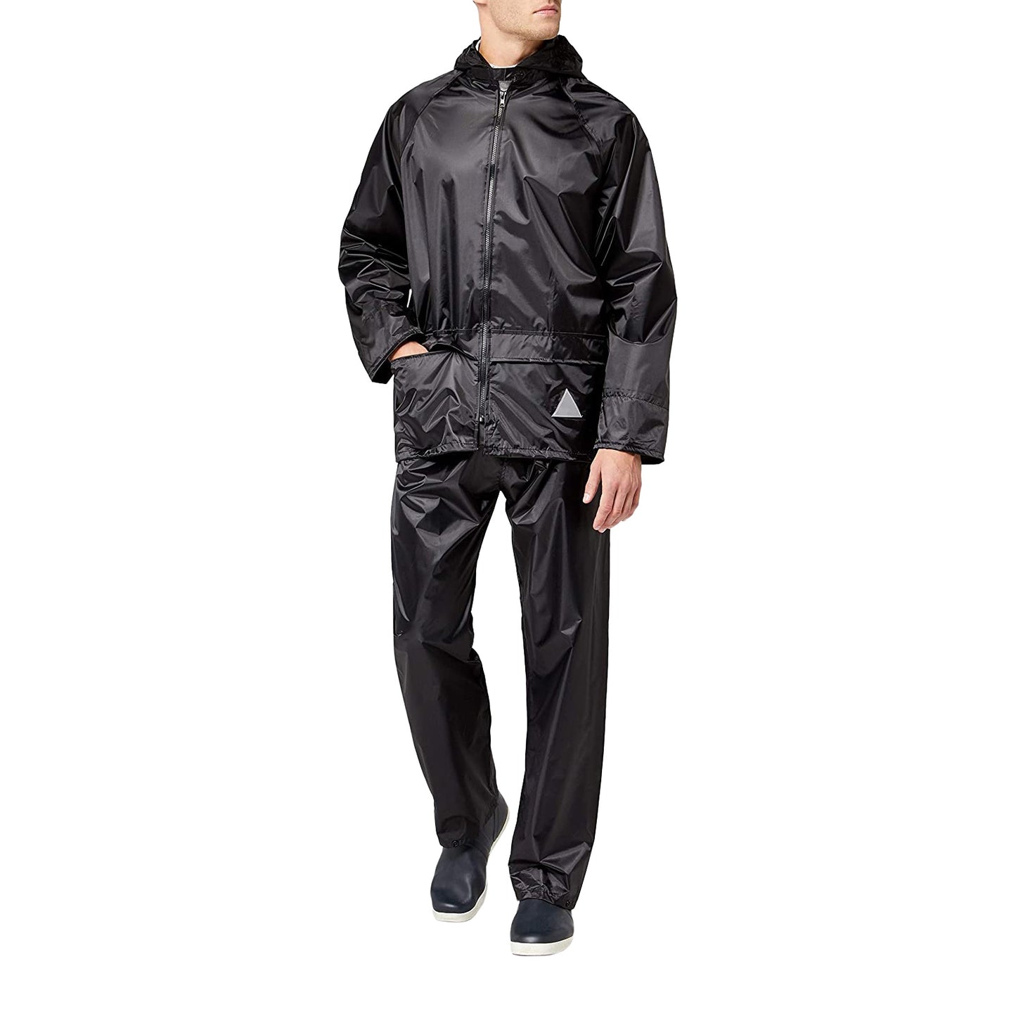 Black - Lifestyle - Result Mens Heavyweight Waterproof Rain Suit (Jacket & Trouser Suit)