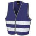 Navy - Front - Result Core Kids Unisex Hi-Vis Safety Vest