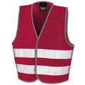 Burgundy - Front - Result Core Kids Unisex Hi-Vis Safety Vest