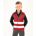Burgundy - Back - Result Core Kids Unisex Hi-Vis Safety Vest